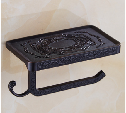 Oil Rubbed Black Embossed Toilet Roll Holder #201811