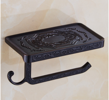 Oil Rubbed Black Embossed Toilet Roll Holder #201811