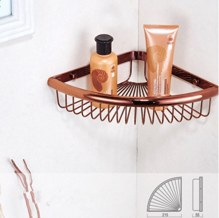 Rose Gold Modern Bathroom Corner Shelf #201922