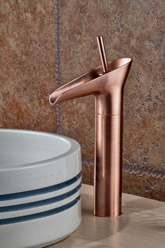 Red Copper Waterfall Basin Mixer #201840
