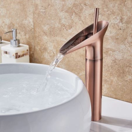 Red Copper Waterfall Basin Mixer #201840