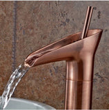 Red Copper Waterfall Basin Mixer #201840