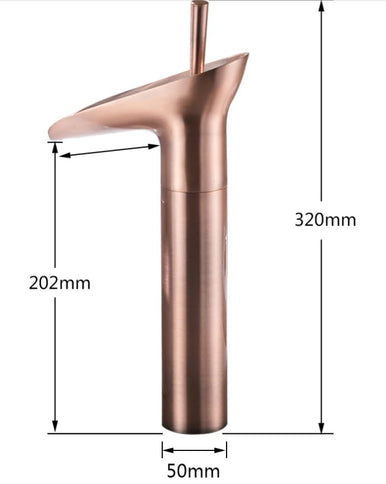 Red Copper Waterfall Basin Mixer #201840