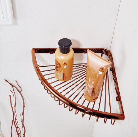 Rose Gold Modern Bathroom Corner Shelf #201922