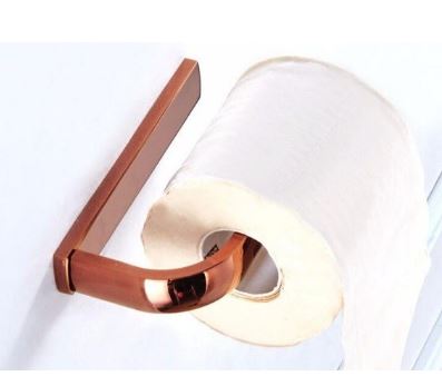 Rose Gold Modern Toilet Roll Holder #201911
