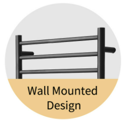 Matt Black Heated Towel Rail #20204