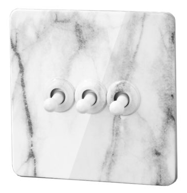 Faux Marble Toggle Light Switch – 3 lever