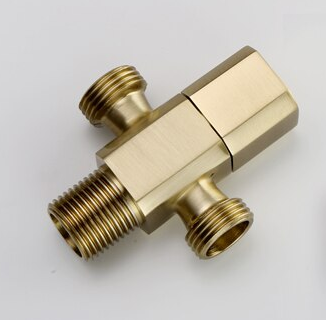 Double Angle Valve Brushed Gold #20109