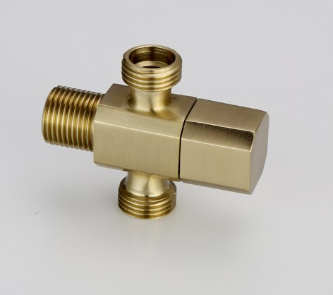 Double Angle Valve Brushed Gold #20109