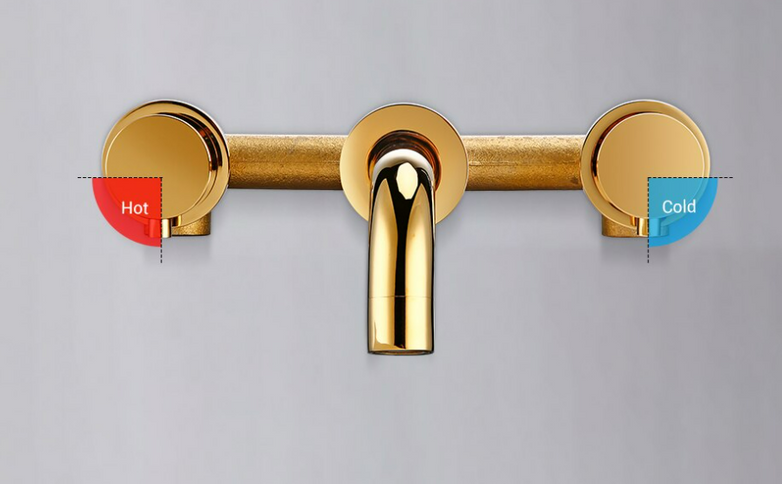 Gold Modern Wall Mount Mixer #20112