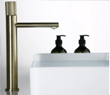 Brushed Gold Tall Basin Mixer #20121