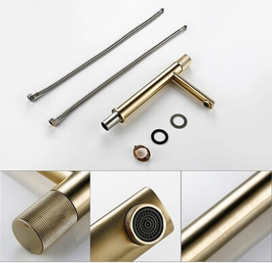 Brushed Gold Tall Basin Mixer #20121