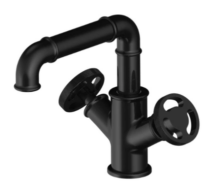 Steampunk Matt Black Basin Mixer #20123