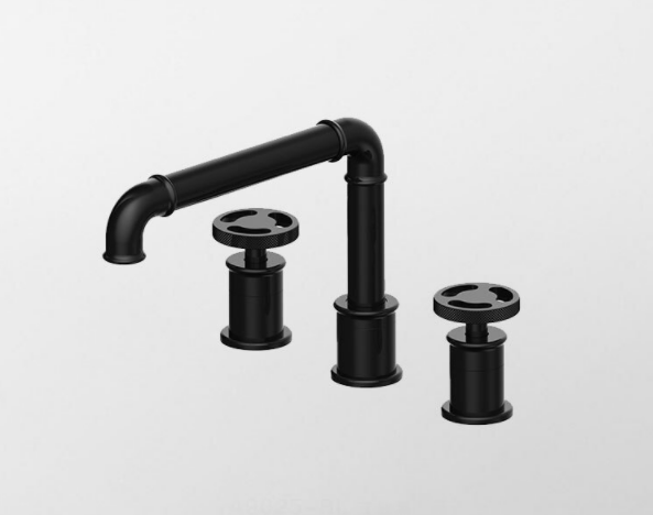 Black Steampunk Three Hole Mixer #20118