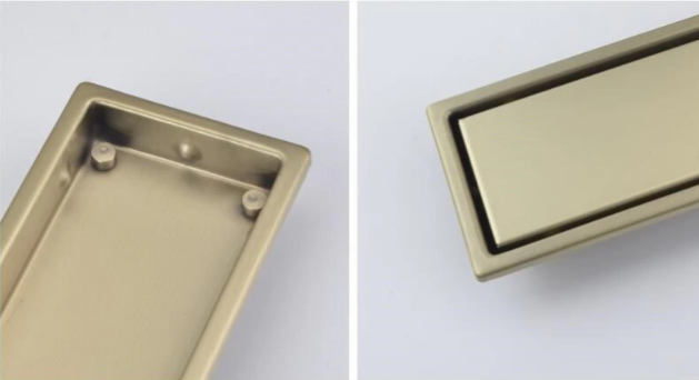 Brushed Gold Shower Trap 60cm #20117