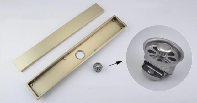 Brushed Gold Shower Trap 60cm #20117