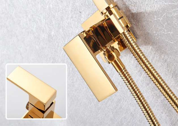 Gold Bidet Mixer with Hand Sprayer #20129