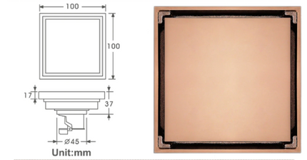 Rose Gold Shower Trap #20137