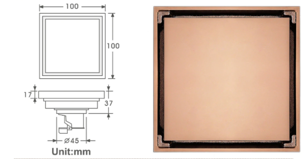 Rose Gold Shower Trap #20137