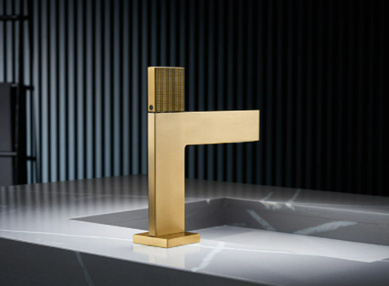 Brushed Gold Thin Basin Mixer #20142