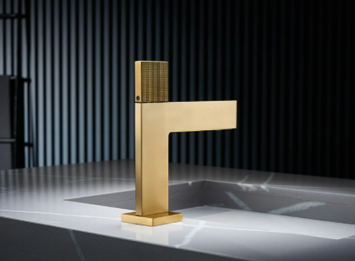 Brushed Gold Thin Basin Mixer #20142