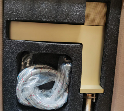 Brushed Gold Thin Basin Mixer #20142