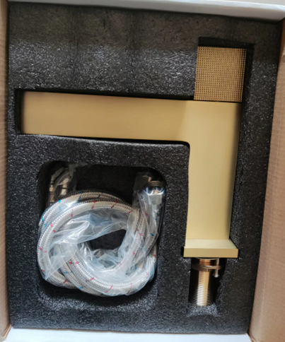 Brushed Gold Thin Basin Mixer #20142