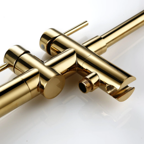 Polished Gold Freestanding Bath Mixer #201444