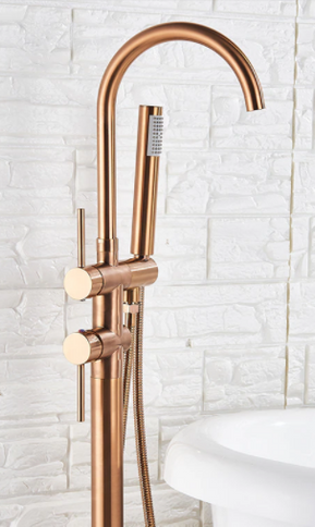 Polished Gold Freestanding Bath Mixer #201444