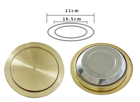 Kitchen Bin Cover Brushed Gold #20148