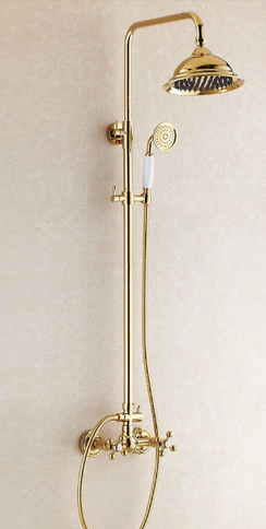 Polished Gold Wall Mounted Shower #20220