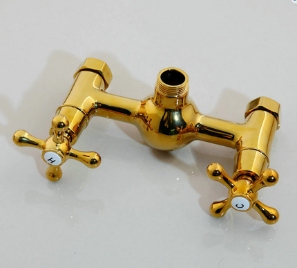 Polished Gold Wall Mounted Shower #20220