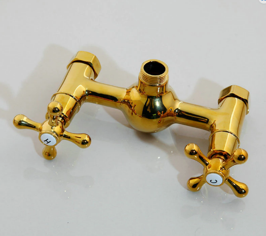 Polished Gold Wall Mounted Shower #20220