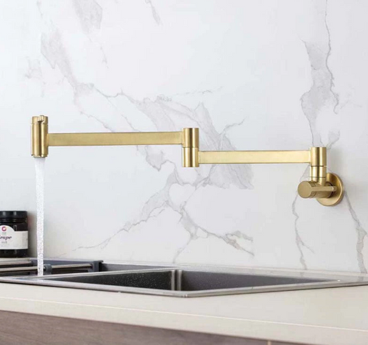 Modern Brushed Gold Pot Filler #20257