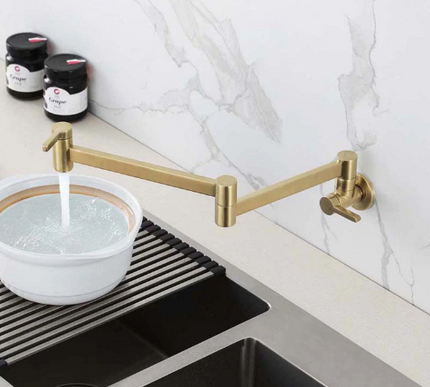 Modern Brushed Gold Pot Filler #20257