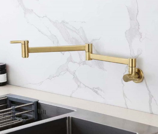 Modern Brushed Gold Pot Filler #20257