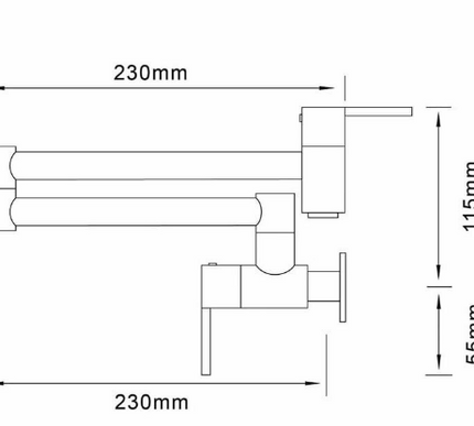 Modern Brushed Gold Pot Filler #20257