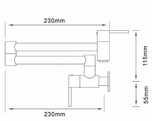 Modern Brushed Gold Pot Filler #20257