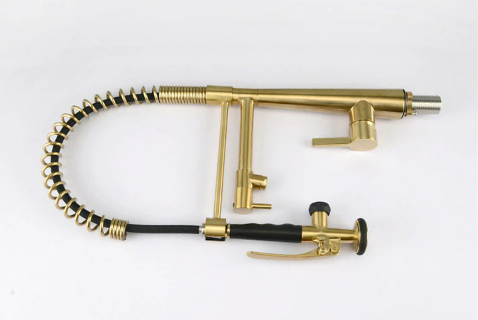 Brushed Gold Spring Kitchen Mixer #20236