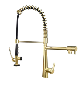 Brushed Gold Spring Kitchen Mixer #20236