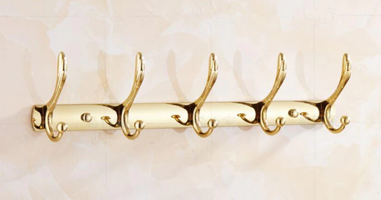 Shiny Gold Robe Hook #20234
