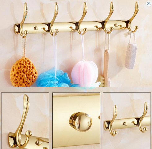 Shiny Gold Robe Hook #20234