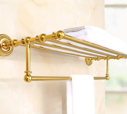 Shiny Gold Towel Rack #20237