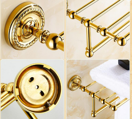 Shiny Gold Towel Rack #20237
