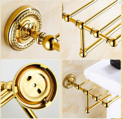 Shiny Gold Towel Rack #20237