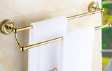 Shiny Gold Double Towel Rail #20238