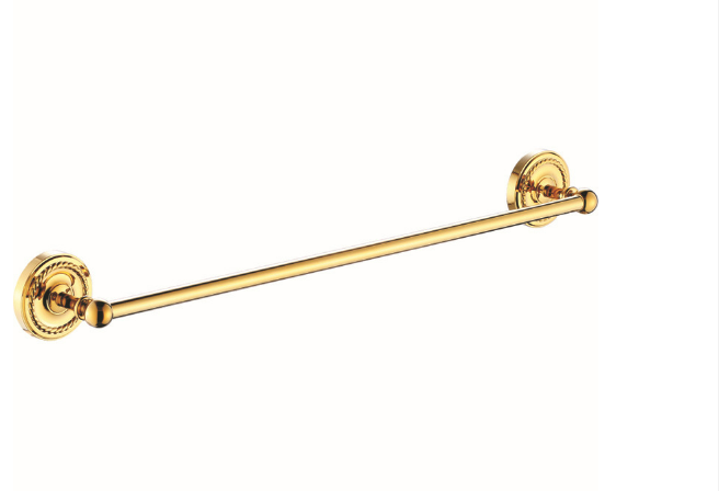Shiny Gold Single Towel Rail #20239