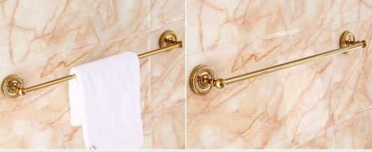 Shiny Gold Single Towel Rail #20239