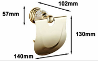 Gold Crystal Toilet Roll Holder #20246