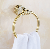 Gold Crystal Towel Ring #20245